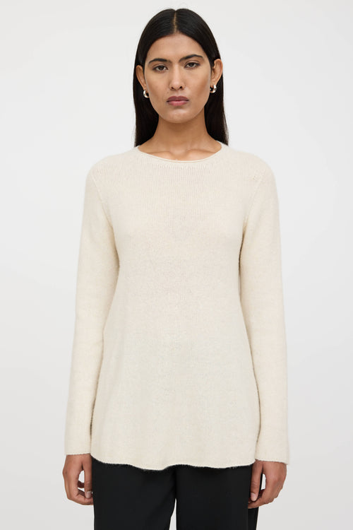 The Row Cashmere Knit Flared Sweater