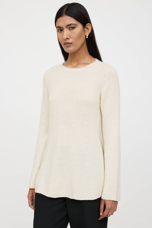 The Row Cashmere Knit Flared Sweater