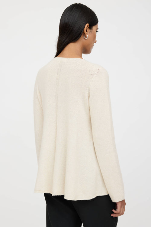The Row Cashmere Knit Flared Sweater