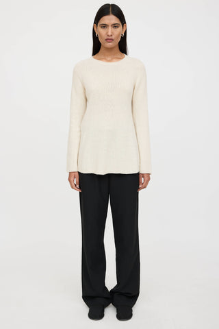The Row Cashmere Knit Flared Sweater