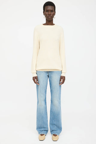 The Row Cashmere Ribbed Knit Sweater