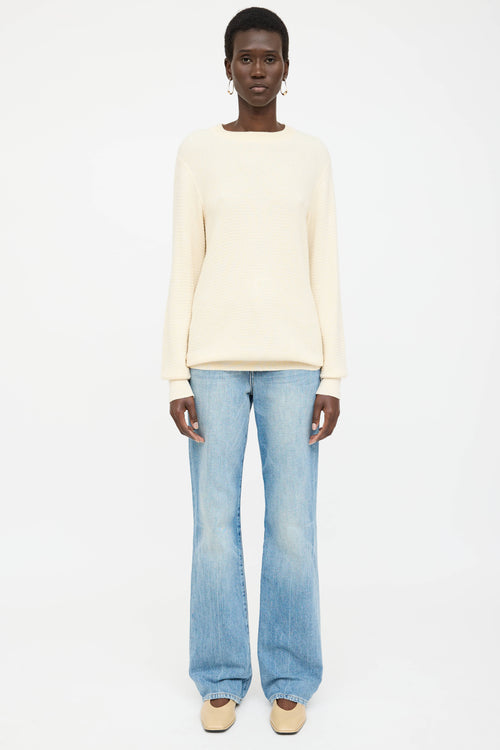 The Row Cashmere Ribbed Knit Sweater