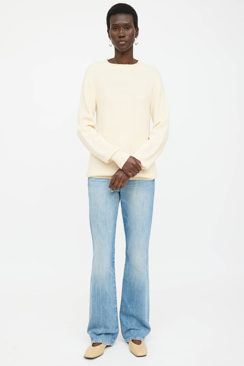 The Row Cashmere Ribbed Knit Sweater