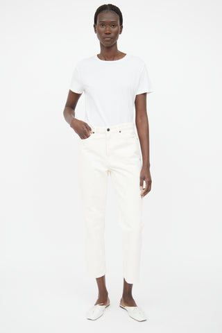 The Row Cream Tapered Jean