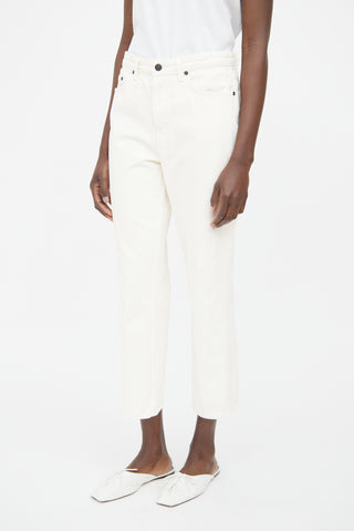 The Row Cream Tapered Jeans