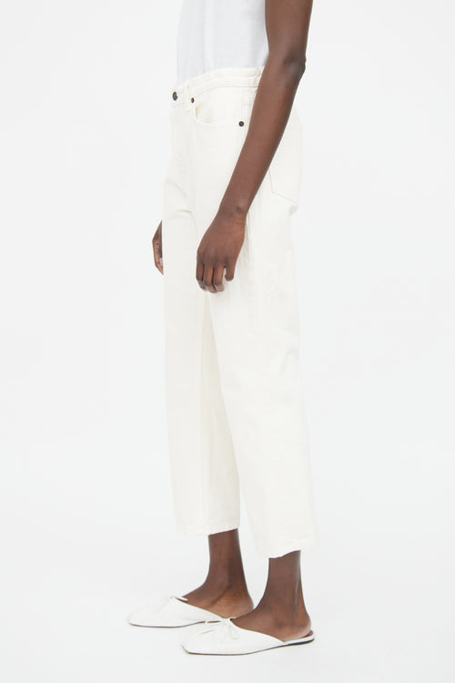 The Row Cream Tapered Jean