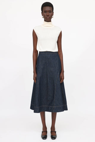 The Row Merino Turtleneck Sleeveless Top