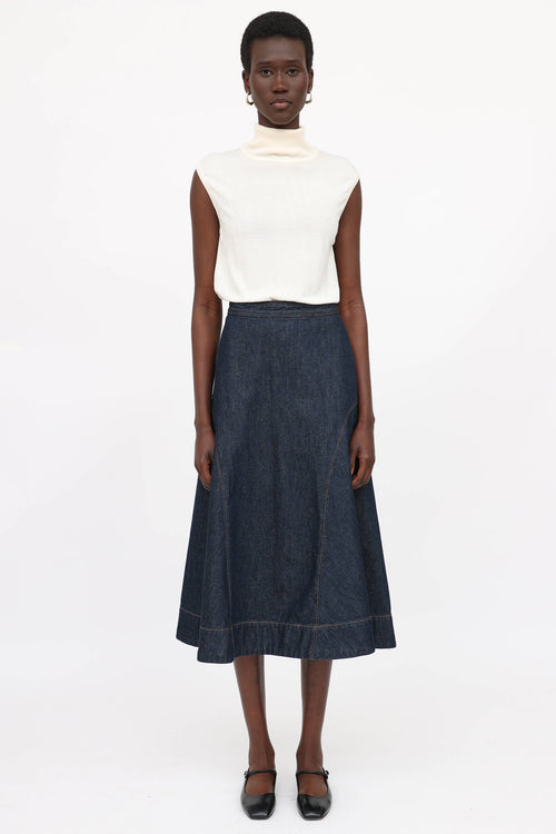 The Row Merino Turtleneck Sleeveless Top