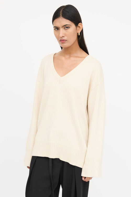 The Row Cashmere V-Neck Sweater
