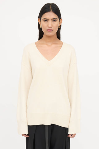 The Row Cashmere V-Neck Sweater