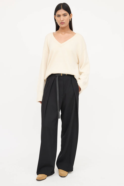 The Row Cashmere V-Neck Sweater