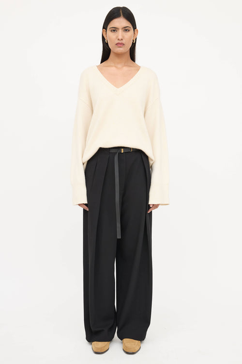 The Row Cashmere V-Neck Sweater