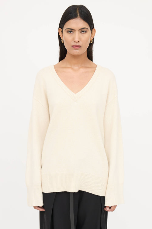 The Row Cashmere V-Neck Sweater