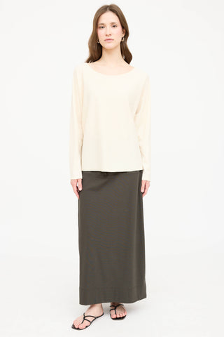 The Row Knit Longsleeve Boat Neck Top