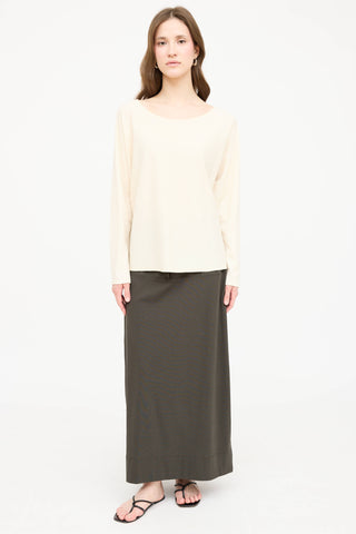 The Row Knit Longsleeve Boat Neck Top