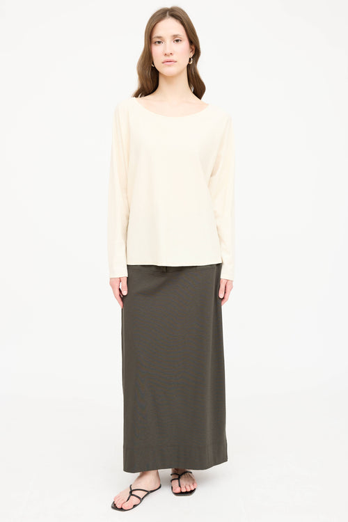 The Row Knit Longsleeve Boat Neck Top