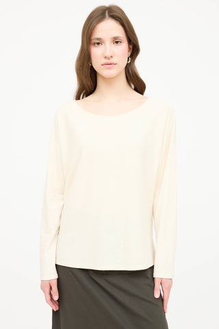 The Row Knit Longsleeve Boat Neck Top