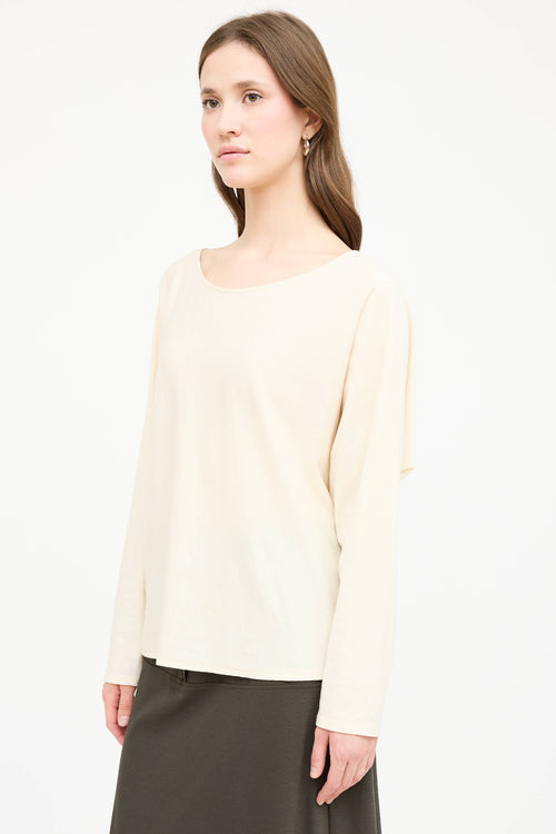 The Row Knit Longsleeve Boat Neck Top