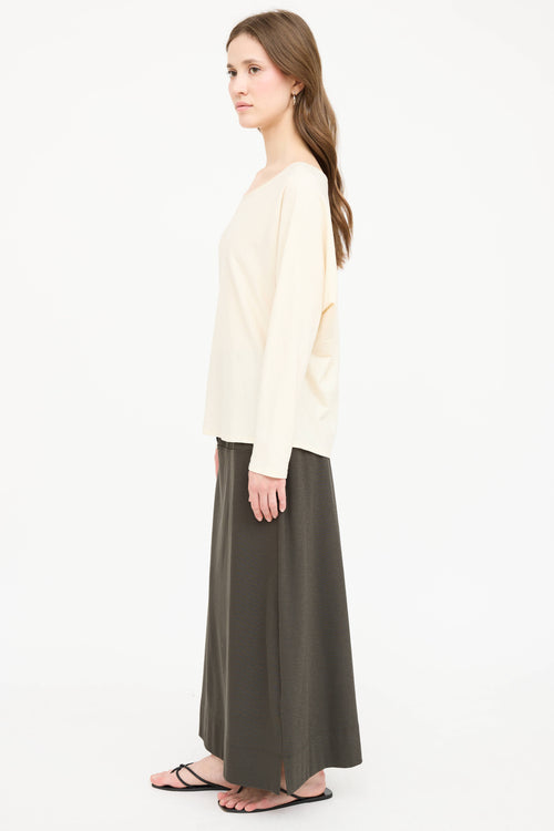 The Row Knit Longsleeve Boat Neck Top