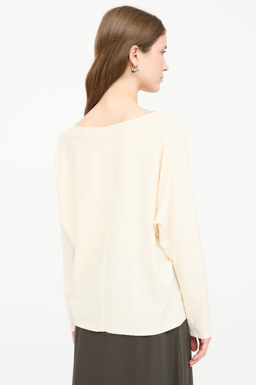 The Row Knit Longsleeve Boat Neck Top