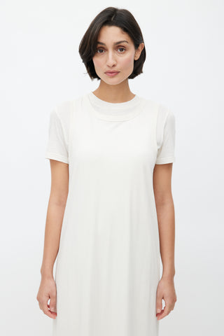 The Row Cream Maritzia Layered T-Shirt Dress