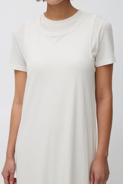 The Row Cream Maritzia Layered T-Shirt Dress