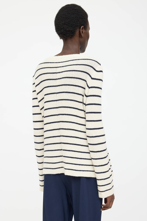 The Row Cashmere Striped Knit Sweater
