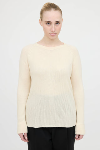 The Row Cashmere Ribbed Top