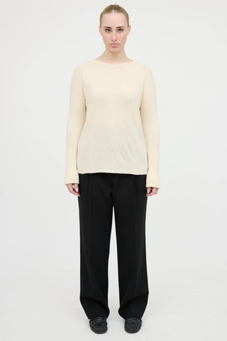 The Row Cashmere Ribbed Top