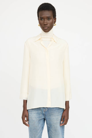 The Row Silk Button Up Shirt