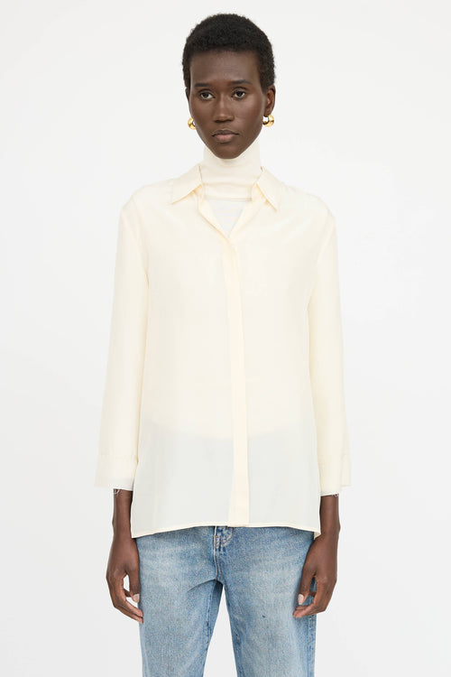 The Row Silk Button Up Shirt