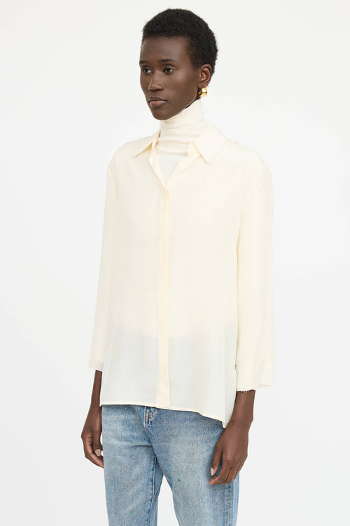 The Row Silk Button Up Shirt