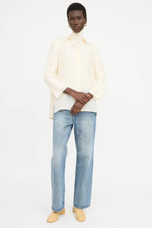 The Row Silk Button Up Shirt