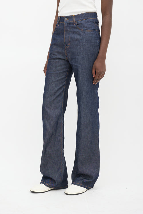 The Row Dark Wash Denim Vivienne Shirt & Pant Set