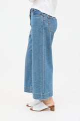 The Row Edna Wide Leg Cropped Jeans