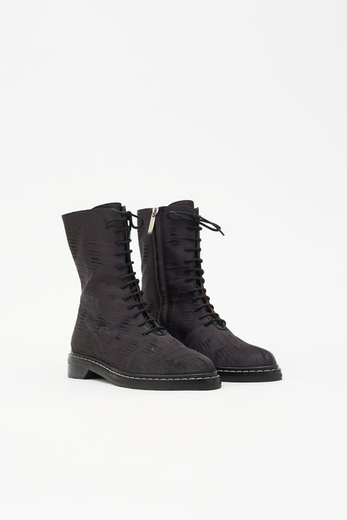 The Row Fara Distressed Combat Boot