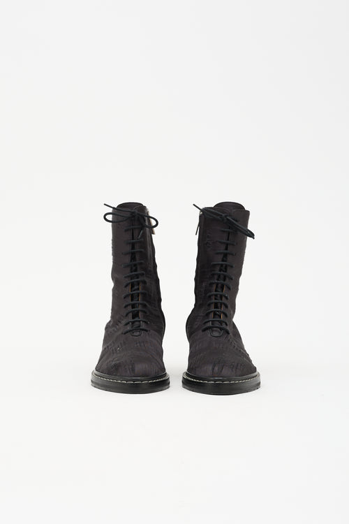 The Row Fara Distressed Combat Boot