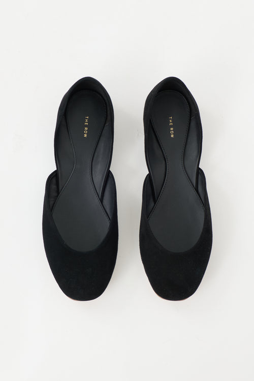 The Row Suede Gemma Ballet Flat