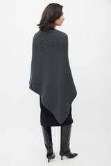The Row Grey Anta Cashmere Asymmetrical Cape
