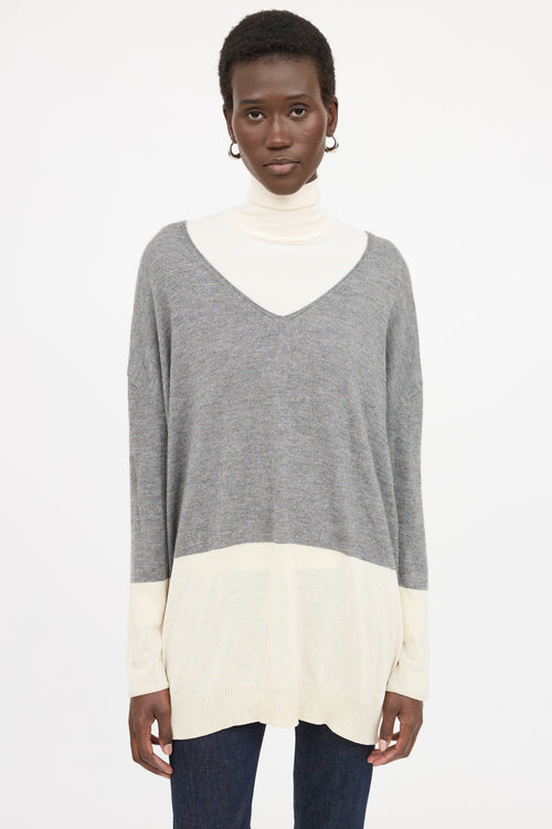 The Row Colour Block Sweater