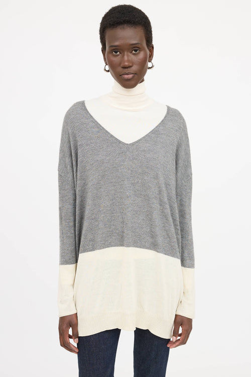 The Row Colour Block Sweater
