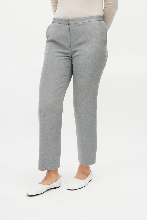 The Row Grey Cropped Slim Trouser