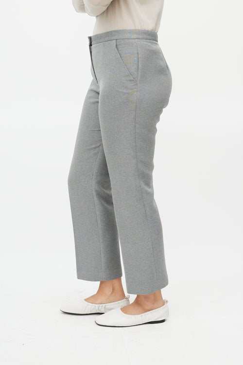 The Row Grey Cropped Slim Trouser