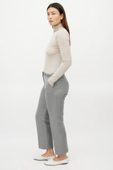 The Row Grey Cropped Slim Trouser