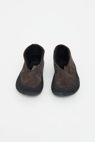 The Row Brown & Black Fairy Shearling Flat