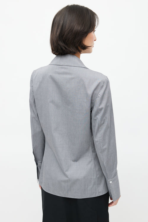 The Row Grey French Cuff Shirt