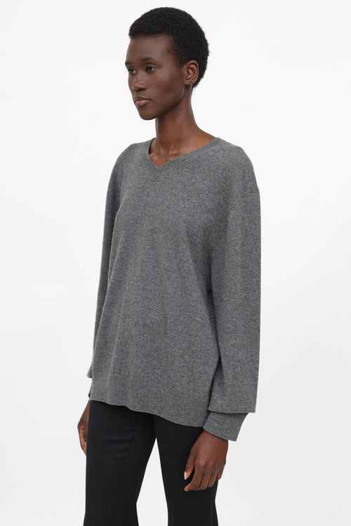 The Row Cashmere V-Neck Sweater
