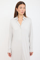 The Row Grey Maxi Shirt Dress