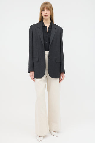 The Row Wool Single Breasted Blazer