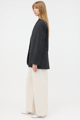 The Row Wool Single Breasted Blazer